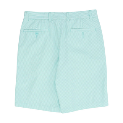 Green Striped Chino Shorts