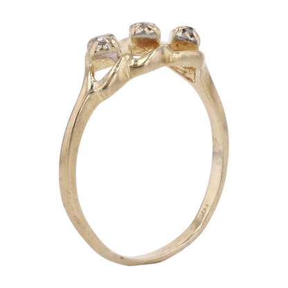 14K Yellow Gold Diamond Fashion Ring