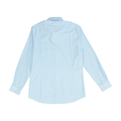 Blue Plaid Long Sleeve Button Down