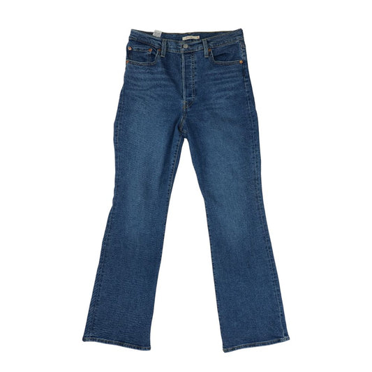 Blue High Rise Bootcut Jeans