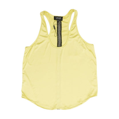 Yellow Solid Sleeveless Blouse