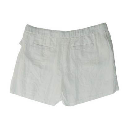 White Solid Chino Shorts
