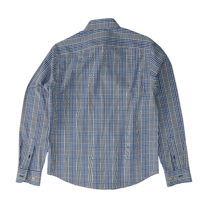 Blue Plaid Long Sleeve Button Down