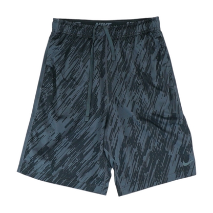 Black Abstract Active Shorts
