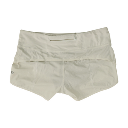 White Solid Active Shorts