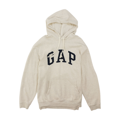 Gap Beige Solid Hoodie Pullover – Image 1