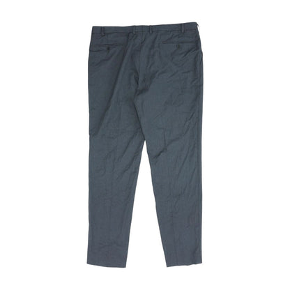 Gray Solid Dress Pants