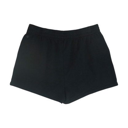 Black Solid Knit Shorts