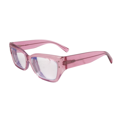 Pink Rectangle Prescription Eyewear