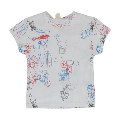 White Print T-Shirt
