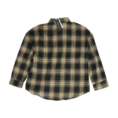 Black Plaid Flannel Button Down