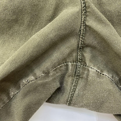 Green Solid Chino Capris