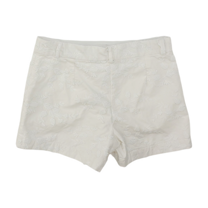 White Solid Chino Shorts