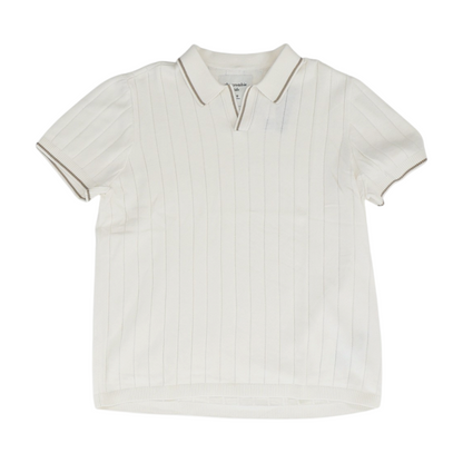White Short Sleeve Polo