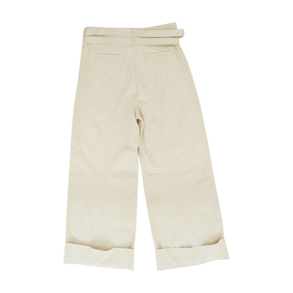 Beige Wide Leg Pants