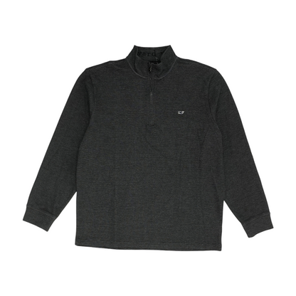 Gray Solid 1/4 Zip Pullover