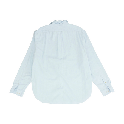 Blue Tall Solid Long Sleeve Button Down
