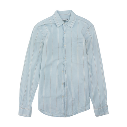 Blue Striped Long Sleeve Button Down