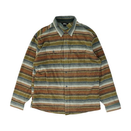 Multi Striped Flannel Button Down