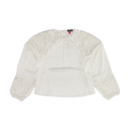White Petite Blouse