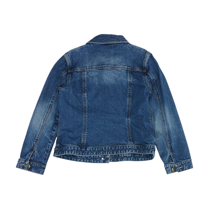 Blue Solid Denim Jacket