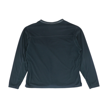Black Solid Sweatshirt Pullover