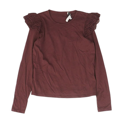 Maroon Crewneck T-Shirt
