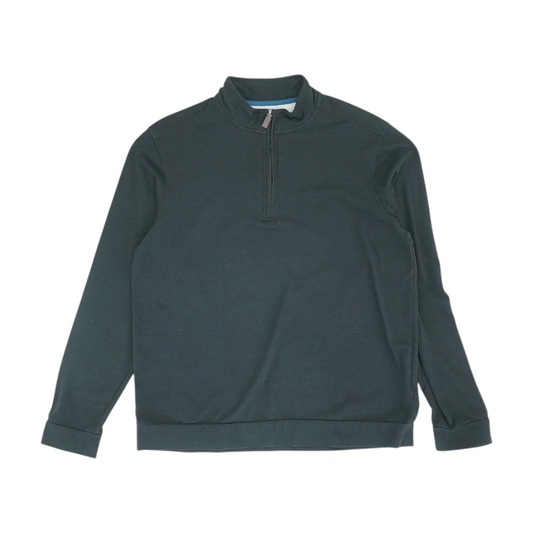 Black Solid 1/4 Zip Pullover