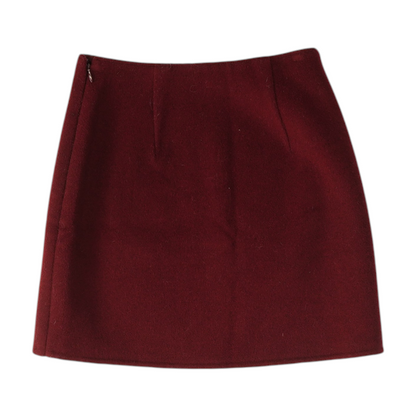 Maroon Mini Skirt