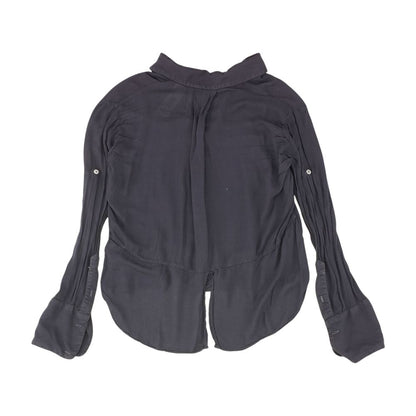 Black Solid Button Down