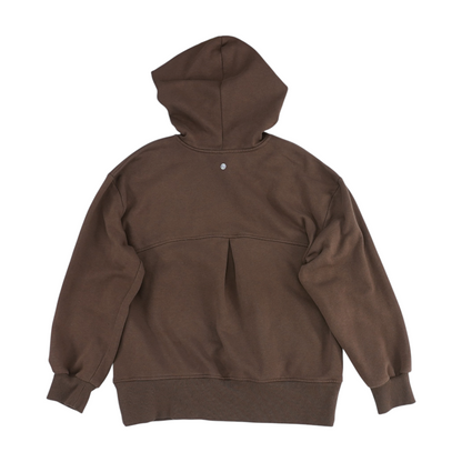 Brown Solid Hoodie Pullover