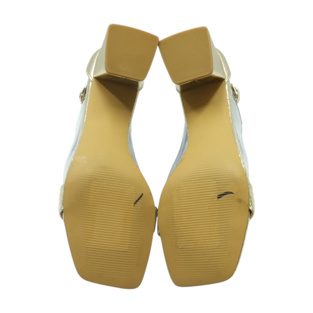 Gold Block Heels