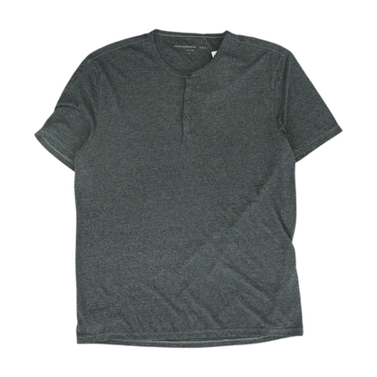 Gray Solid Henley T-Shirt