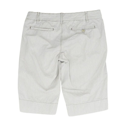 Ivory Striped Chino Shorts