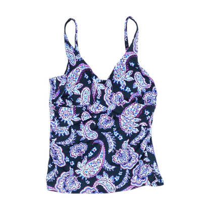 Black Paisley Swim Top
