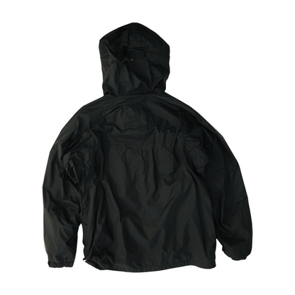 Black Solid Rain Jacket
