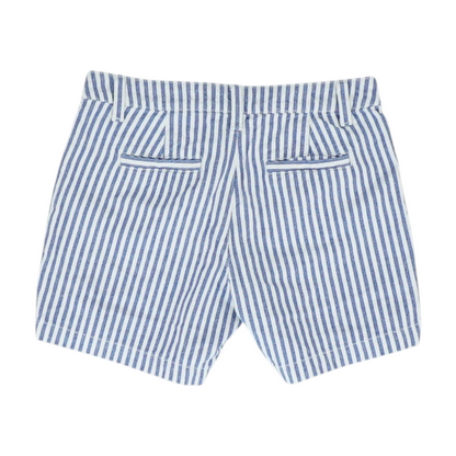 Blue Striped Chino Shorts