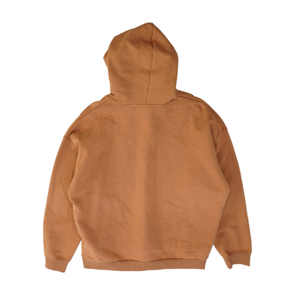 Tan Solid Hoodie Pullover