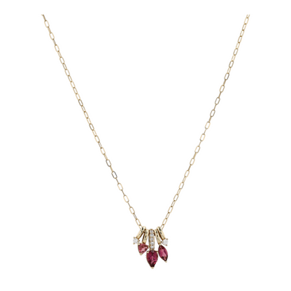 10K Yellow Gold Tourmaline Pendant Necklace