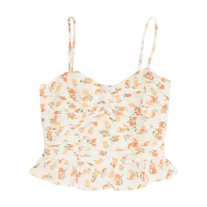 Orange Graphic Blouse
