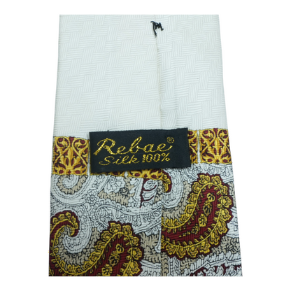 Vintage Ivory Paisley Neck Tie
