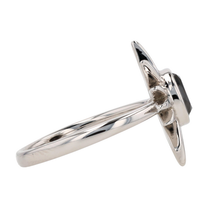 1 ctw Sterling Silver Black Diamond Fashion Ring