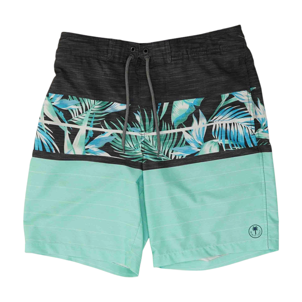 Green Color Block Swim Bottom