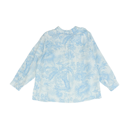 Blue Floral Button Down