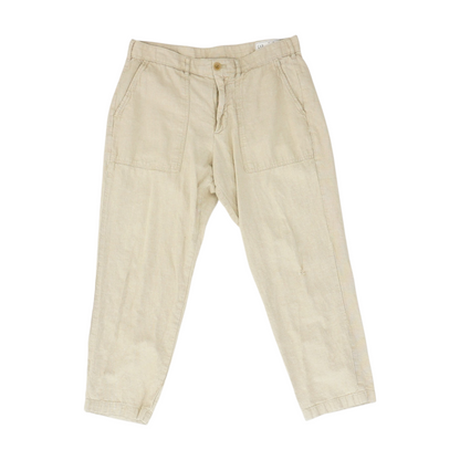 Khaki Solid Chino Capris