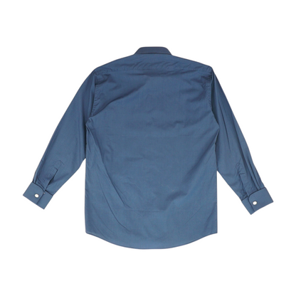 Navy Solid Long Sleeve Button Down