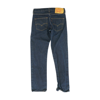 501 Navy Straight Jeans