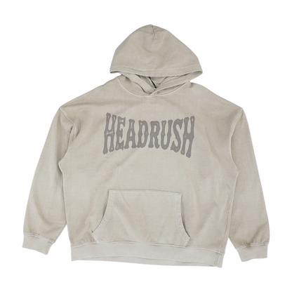 Beige Solid Hoodie Pullover