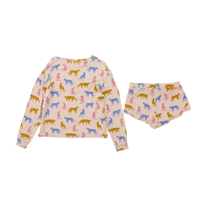 Honeydew Pink Print Pajama Set – Image 2