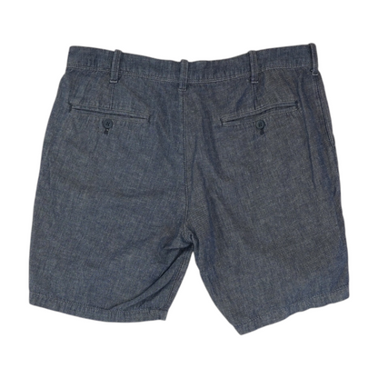 Blue Solid Chino Shorts